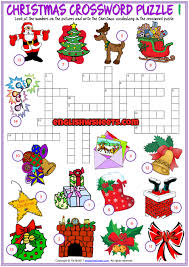 Check out our collection of kids christmas themed worksheets that are perfect for teaching in the classroom or homeschooling. Christmas Crossword Puzzle Esl Printable Worksheets Christmas Crossword Christmas Worksheets Christmas Activities For Kids
