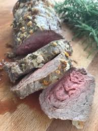 Here, fresh herbs blended with butter form a delectable crust as the meat roasts at a. Herb Crusted Beef Tenderloin With Port And Blue Cheese Gravy Seven Plates