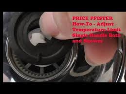 Price Pfister How To Adjust Temperature Limit Stop Single Handle Bath Shower Youtube Pfister Shower Bath Bath