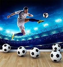 Maybe you would like to learn more about one of these? Football Soccer Player Wall Mural Photo Wallpaper Boys Kids Bedroom Playroom Football Stadium Large 1500mm X 1150mm Amazon Co Uk Diy Tools