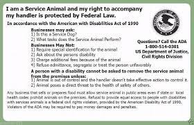 Service Dog Animal Ada Law Rights Hard Plastic Card Vest Tag Badge Wallet Pvc Service Dogs Badge Wallet Dog Id The american with disabilities act (ada) ensures equal opportunity for people with disabilities. service dog animal ada law rights hard