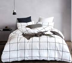 You can also choose from. Amazon Com Karever Grid Duvet Cover Set Twin Kids Cotton Bedding Large Black Grid Geometric Pattern Printed On White Duvet Covers For Children Teens Adult Home Kitchen