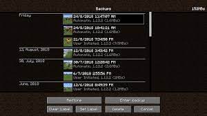 · select backup from the side menu on the left of the screen. Backups Mods Minecraft Curseforge