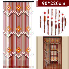 Bring style to a living room with long drapes (or whimsy to kitchens) with a splash of color. Wooden Bead Curtain Door Bamboo Beaded Fly Screen Porch Bedroom Living 90x220cm Walmart Canada
