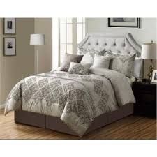 Morgan Home Mhf 7 Piece White Queen Comforter Set M609237 The Home Depot Queen Comforter Sets Queen Comforter King Comforter Sets
