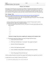 You will need to score at least an 80%, in order to continue on the webquest and write your article. Geologic Time Webquest