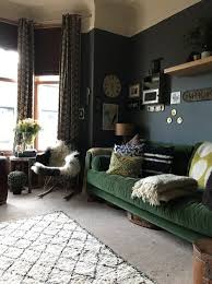 37 Dark And Moody Living Room Decorating Ideas Green Sofa Living Room Dark Living Rooms Blue Living Room