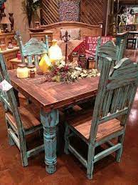 Hillsdale emerson 6 piece rectangle dining set. Turquoise Dining Set Rustic Kitchen Tables Kitchen Table Decor Decor