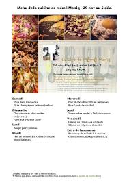 Menu De La Cuisine De Meme Moniq 29 Novembre 2014 Cuisine Menu Recette