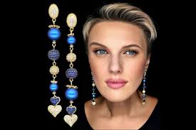 Extra Long Dangle Earrings Mixed Metal