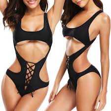 Le monokini à nice, c'était comme la socca ou l'artiste ben, une carte postale de vacances, kitsch mais dans la france des années soixante, exposer publiquement sa poitrine pour une femme était. Monokini Femme Maillot De Bain Une Piece Mode Mer Piscine Body Sexy Dl 2241 Ebay
