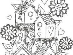 Our free printable page, sheet or. 59 Best Birdhouse Coloring Pages For Kids Updated 2018