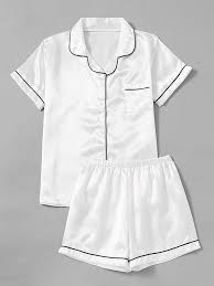 Black And White Striped Satin Pajamas Pin On Wedding