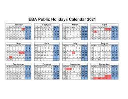 2021 eba kazanım testleri henüz yayınlanmadı. Https Eba Europa Eu Sites Default Documents Files Document Library 885776 Eba 20public 20holidays 20calendar 202021 Pdf