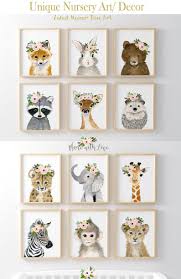 Once you choose your gallery wall pictures, it's a good idea to lay out your design on the floor before you hang pictures on the wall. Safari Nursery Decor Girl Nursery Wall Art Safari Nursery Prints Nursery Animal Prints Elephant Giraffeflower Crown Animals Nursery Decor Girl Nursery Wall Art Girl Animal Wall Art Nursery