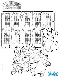 School Coloring Pages Multiplication Table Skylanders Color Worksheets School Coloring Pages Multiplication