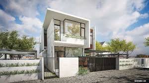 Media room (game room), play room, office + four bedrooms. Modern Minimalist House Design With 4 Bedrooms House And Decors