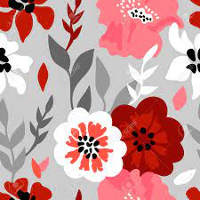 Affordable and search from millions of royalty free images, photos and vectors. Seamless Vector Pattern With Large Flowers And Leaves Inspired By 1950s Design Royalty Free Cliparts Vectors And Stock Illustration Image 108057523