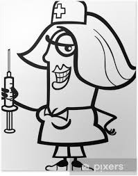Pngtree provides millions of free png, vectors, clipart images and psd. Nurse With Syringe Cartoon Illustration Poster Pixers We Live To Change