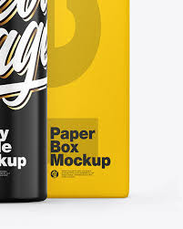 Download Glossy Spray Bottle W Box Mockup In Bottle Mockups On Yellow Images Object Mockups PSD Mockup Templates