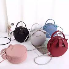 Fashion wanita , tas wanita , tas selempang wanita. Tas Selempang Wanita Kulit Bulat Round Sling Bag Cewek Import F348 Shopee Indonesia