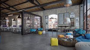 Ones wall space is limited with this style but i knew the spaces that i wanted to add. Office Design Loft It Office Interior Design On Behance