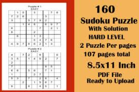 There is a link to the solutions on the puzzle page as well. 60 Sudoku 40 Number Search Puzzle Kdp V1 Grafico Por Seven Elephant Creative Fabrica