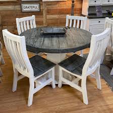 Breakfast Table With Slate Grey Top In 2020 Farmhouse Kitchen Table Sets Kitchen Table Settings Kitchen Table Redo