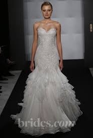 Mark Zunino For Kleinfeld 2013 Style Mzbf55 Strapless Silver Lace And Organza Mermaid Wedding Dress Wedding Dresses Backless Wedding Dress Wedding Dresses Kleinfeld