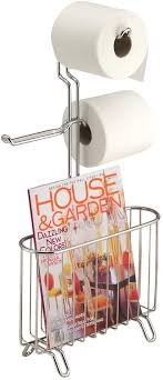 Check out our toilet magazine paper holder selection for the very best in unique or custom, handmade pieces from our shops. Bath Accessory Sets Home Garden Idesign Classico Free Standing Metal Toilet Paper Holder And Magazine Rack For M Oakleighservices Com