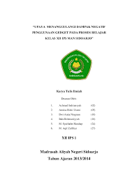 Penyusunan buku penulisan karya ilmiah ini memberikan panduan dalam penulisan tugas akhir, skripsi, tesis, disertasi dan artikel ilmiah. Cover Kti Sosiologi