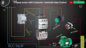 1987 chevrolet monte carlo 5 0l 4bl ohv hp 8cyl. 3 Phase Motor With Contactor Overload And Switch Control Wiring Diagram Youtube