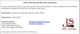Js pest control is las vegas' first source for commercial and residential pest control. Local S Love Deals In Bc Boulder City Chamber Of Commerce