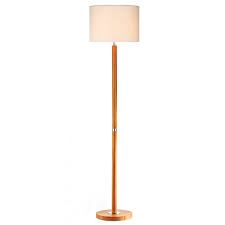 Modern contemporary floor lamps uk. Contemporary Light Wooden Floor Lamp With Drum Shade 4012 0094