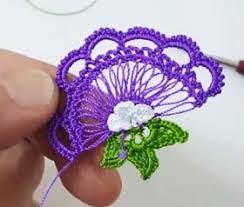 Yalanci Igne Yelpaze Motifli Tig Oyasi Yapimi Hunerliparmaklar Tig Isleri Boncuk Tig Desenleri Oya Ornekleri