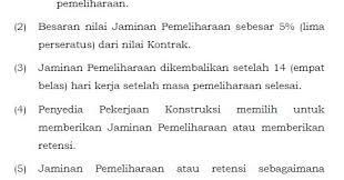 Jika kamu berencana membuatnya, yuk ikuti contoh sahabat 99, sebelum mengetahui contoh surat kontrak kerja proyek maka pahami dulu dasar 2. Apakah Dalam Pekerjaan Konstruksi Penyedia Harus Memberikan Jaminan Pemeliharaan