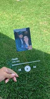 A Spotify Glass Art Of A Song Of Your Choosing With Picture Of Your Choosing Add A Clear 5 Stand For 5 Spotify Glass Spotify Glass Art Artwork Diy Paintings