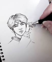 Nikki On Instagram Wip Kind Of But Not Really Bts Btsfanart Fanart Seokjin Jinfanart Art Drawing Sketch K In 2020 Kpop Drawings Bts Drawings Drawings