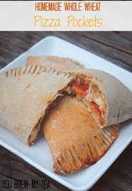 Homemade Whole Wheat Pizza Pockets Recipe Food Recipes Whole Wheat Pizza