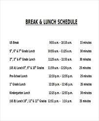 Maybe you would like to learn more about one of these? 8 Lunch Schedule Templates Sample Examples Free Premium Templates