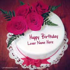 Happy Birthday Cake For Boyfriend With Name Edit Write Name On Roses Birthday Cake For Lover Picture In 2020 Happy Birthday Cakes Birthday Cake Write Name Birthday Cake Writing