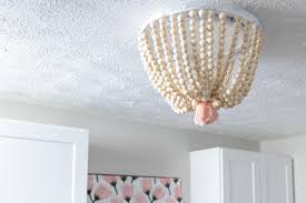 How To Make A Beaded Boho Flush Mount Light Fixture Hgtv