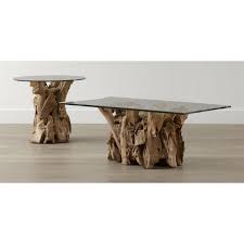 Shop Driftwood Occasional Tables Collected Along The Shores Of Indonesia Unfinished Dr Coffee Table Crate And Barrel Driftwood Coffee Table Driftwood Table