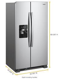 Maybe you would like to learn more about one of these? Wrs325sdhz Whirlpool 36 Inch Wide Side By Side Refrigerator 25 Cu Ft Fingerprint Resistant Stainless Steel Metro Appliances More Kitchen Home Appliance Stores