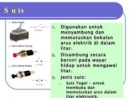 Serlahan akan beralih di atas apabila serlahan sampai ke baris yang mengandungi kunci yang ingin anda tekan, tekan suis pilih. Khb Ting 2 Bab 2 1 Komponen Elektronik