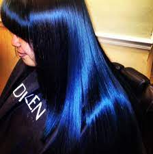 Love The Dark Color With A Blue Shine I Wonder If It Can Be More Subtle Hair Styles Hair Hair Beauty