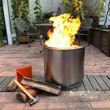 That hot air then travels through holes at the top of the unit, burning off any ash debris or smoke that the flames create, making this a smokeless fire pit. Visionline Smokeless Fire Pit Victorian Fireplaces