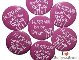 10x Jga Buttons Junggesellinnenabschied Herz Von Buttons Books Auf Dawanda Com Button Jga Jga
