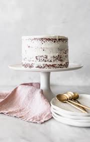 Red velvet cake with a tangy buttermilk batter and luscious cream cheese frosting. Semi Naked Red Velvet Cake Cravings Journal