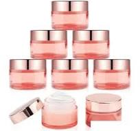 wholesale Pink Glass Face Cream Jars with Rose Gold Lids - Empty Cosmetic  Containers (5g, 10g, 15g, 20g, 30g) - Thick & Durable with Inner Liners -  ...